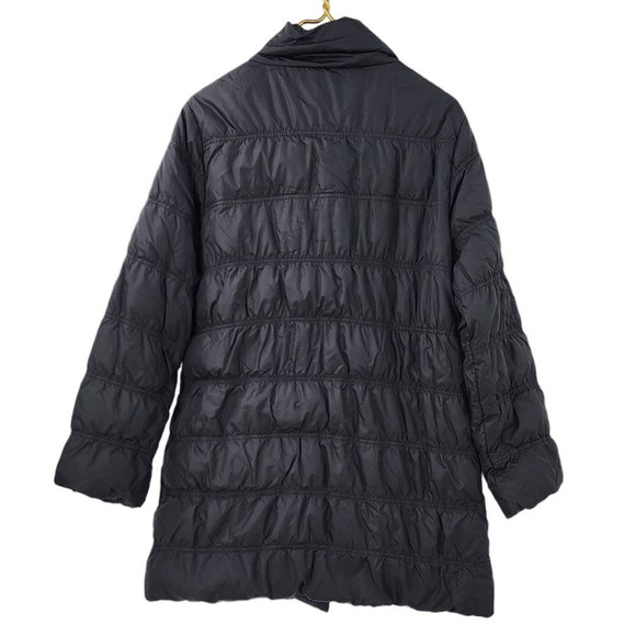 Eileen Fisher Goose Down Black Puffer Coat Small Oversized - Picture 4 of 14